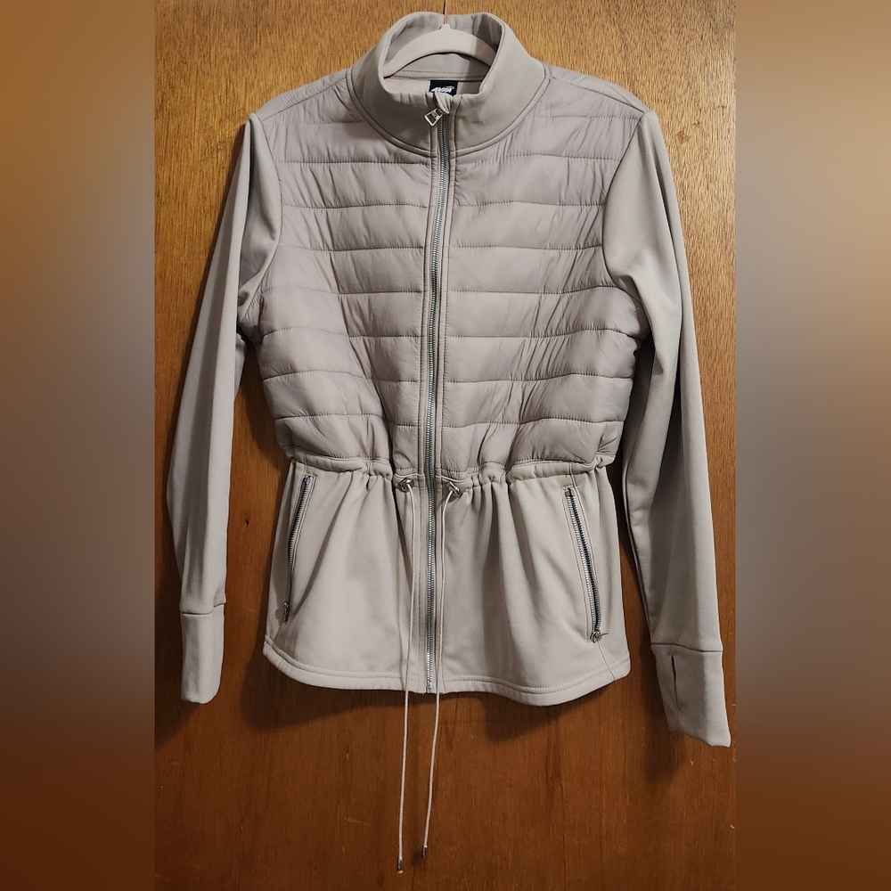 Avia Womens Beige Lightweight Puffer Jacket - Surprisingly Warm
